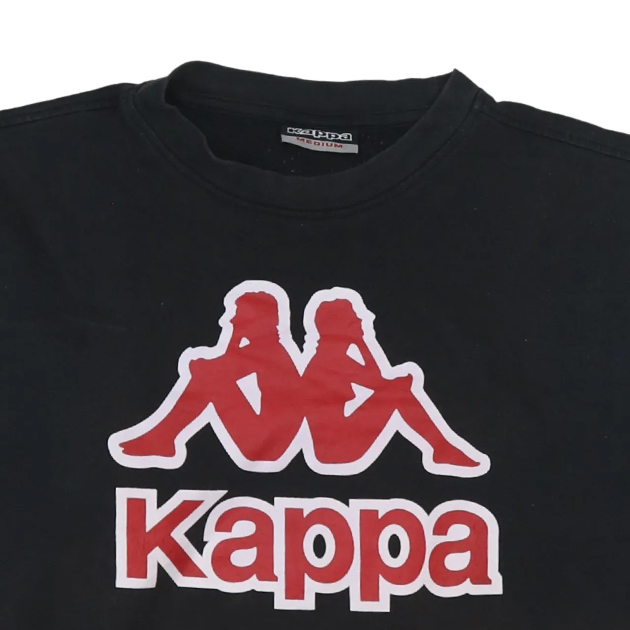 Kappa Black Sweatshirt Men's Medium Printed Big Logo Crewneck Pullover Jumper Top sold by Vintage Club product image thumbnail 3