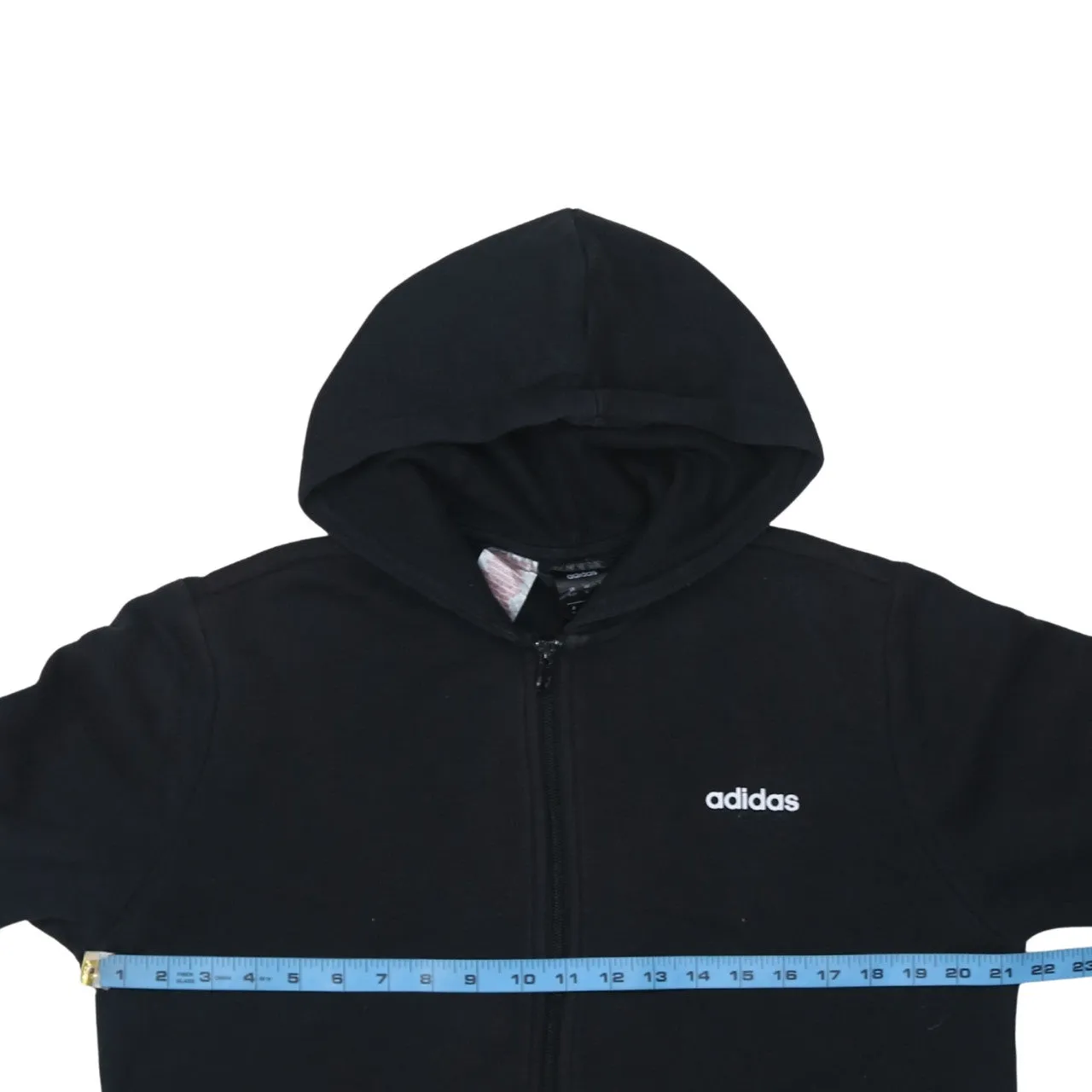 Adidas 90's Drawstring Pockets Full Zip Up Hoodie XLarge Black sold by Vintage Club product image thumbnail 5