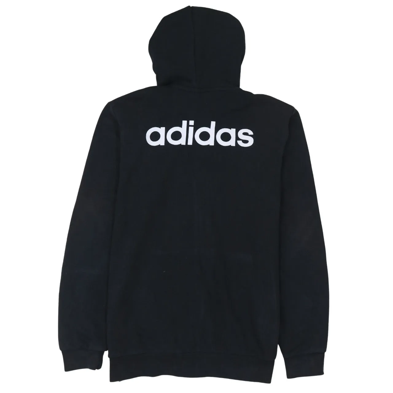 Adidas 90's Drawstring Pockets Full Zip Up Hoodie XLarge Black sold by Vintage Club product image thumbnail 2