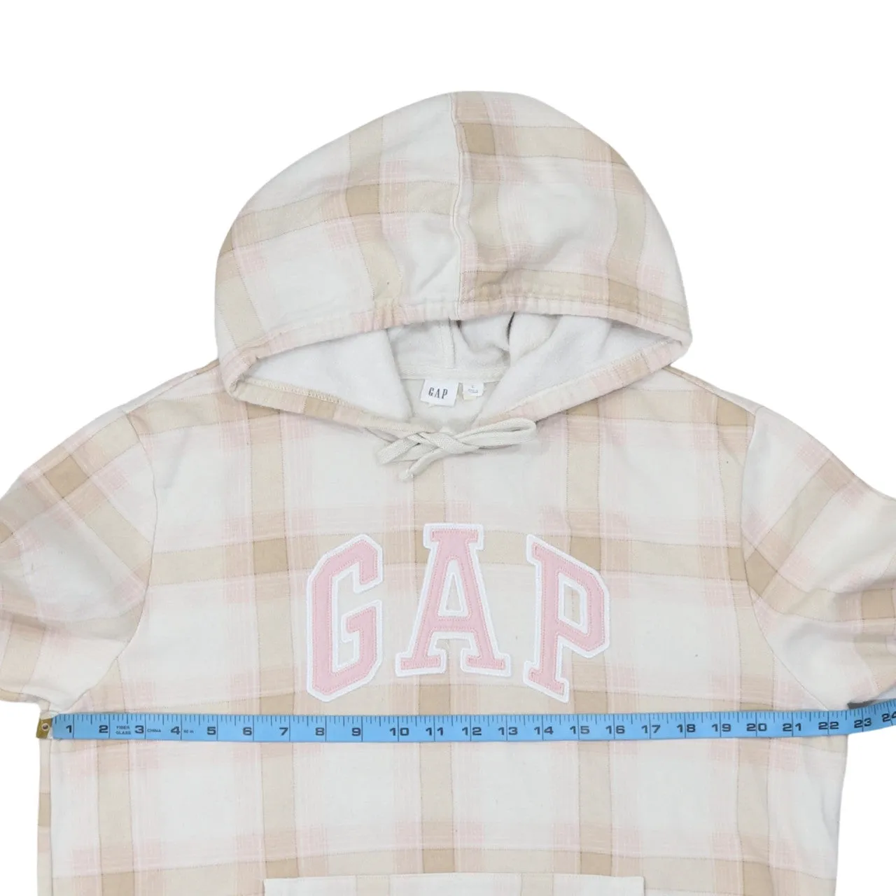 Gap 90's Spellout Pullover Hoodie Large Beige Cream sold by Vintage Club product image thumbnail 5