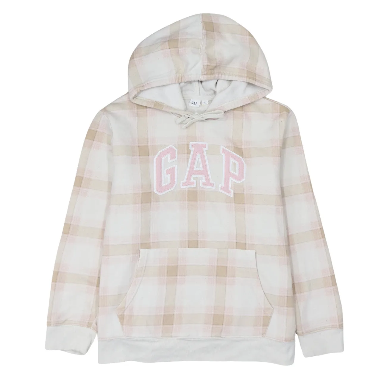 Gap 90's Spellout Pullover Hoodie Large Beige Cream sold by Vintage Club