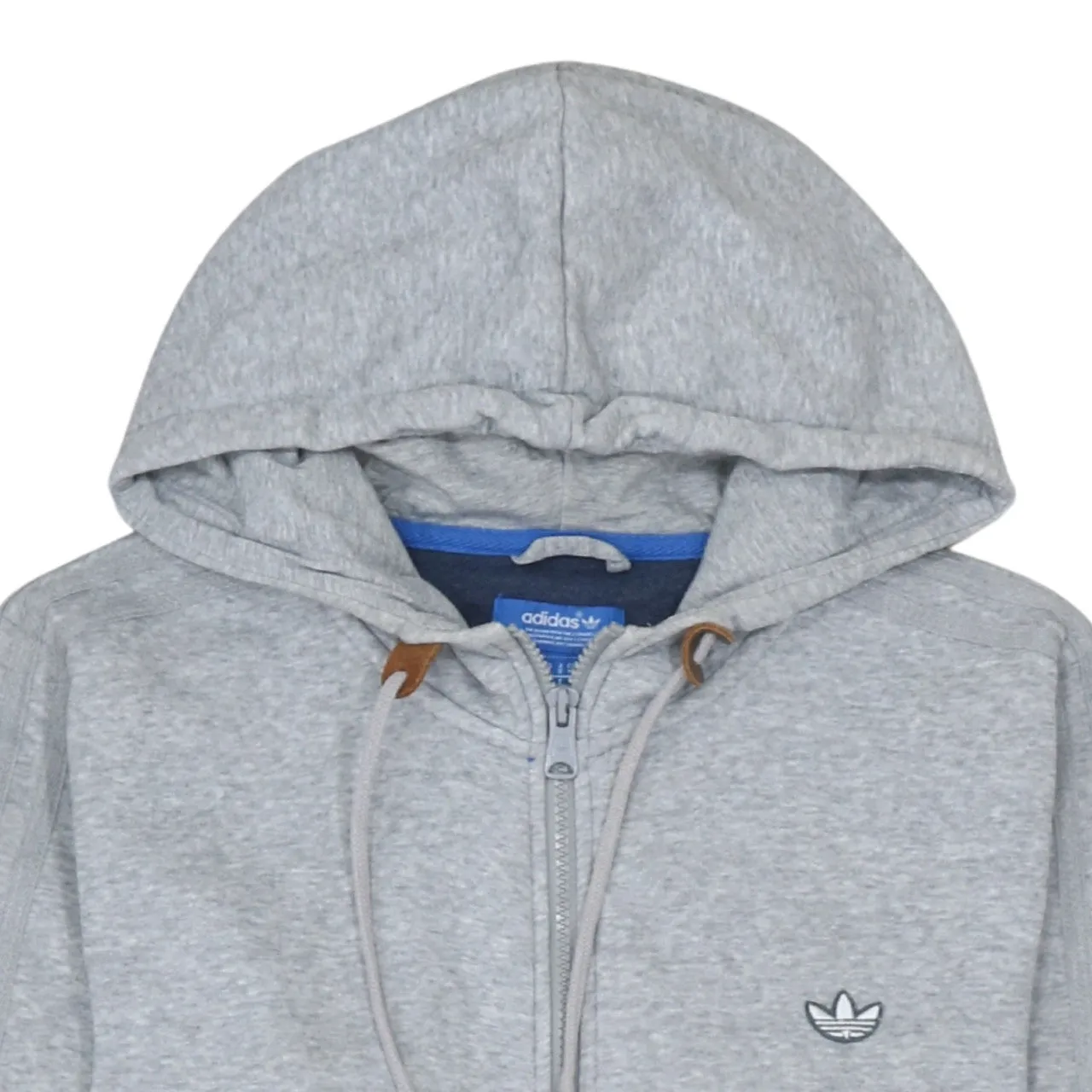 Adidas 90's Striped Sleeve Full Zip Up Hoodie Medium Grey sold by Vintage Club product image thumbnail 3