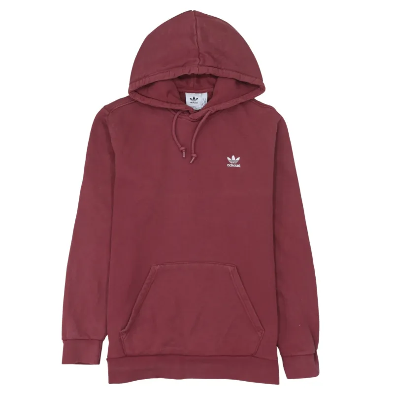 Adidas 90's Drawstring Pockets Pullover Hoodie Medium Red sold by Vintage Club