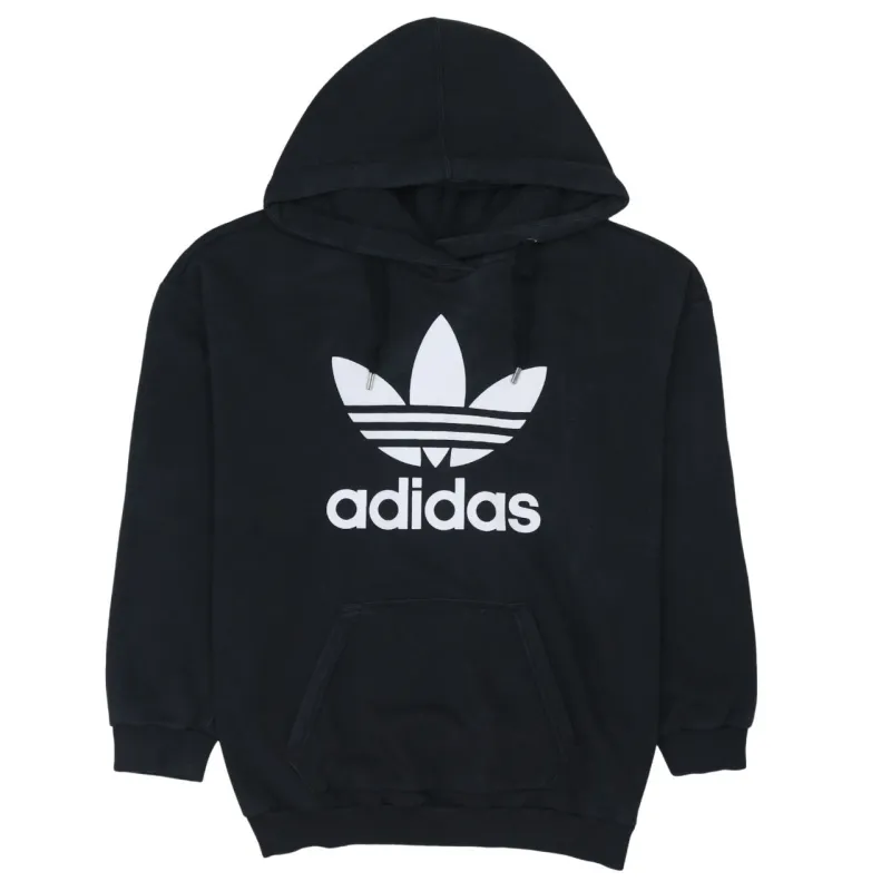 Adidas 90's Spellout Pullover Hoodie Small Black sold by Vintage Club