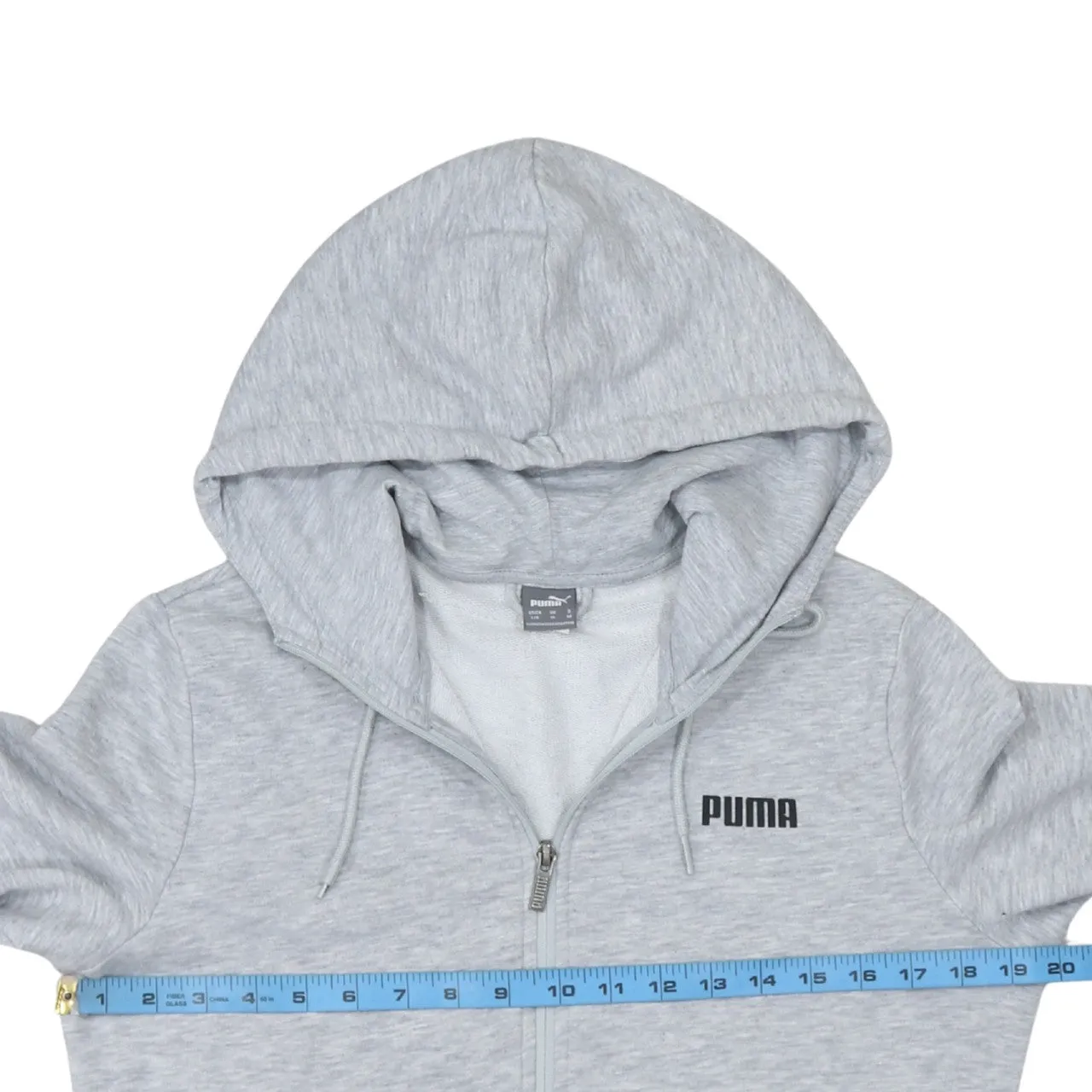 Puma 90's Lightweight Full Zip Up Hoodie Large Grey sold by Vintage Club product image thumbnail 5