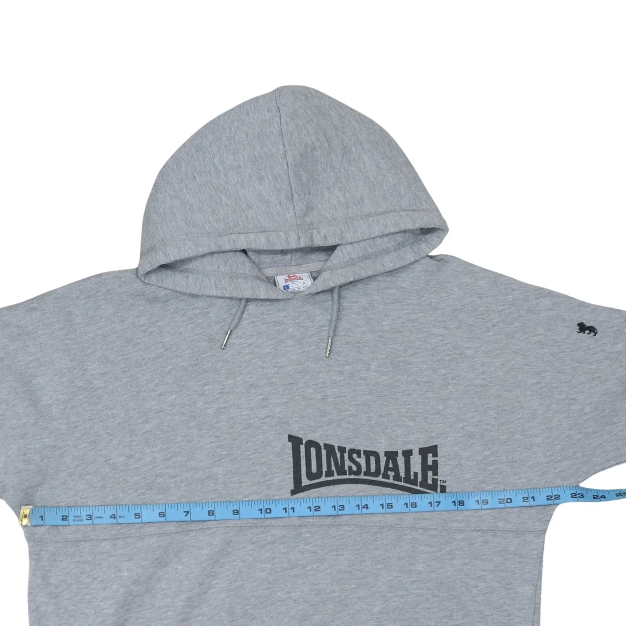 Lonsdale London 90's Drawstring Pockets Pullover Hoodie Large Grey sold by Vintage Club product image thumbnail 5