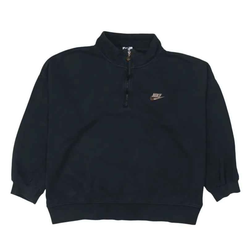 Nike 90's Swoosh Quarter Zip Sweatshirt Medium Black sold by Vintage Club