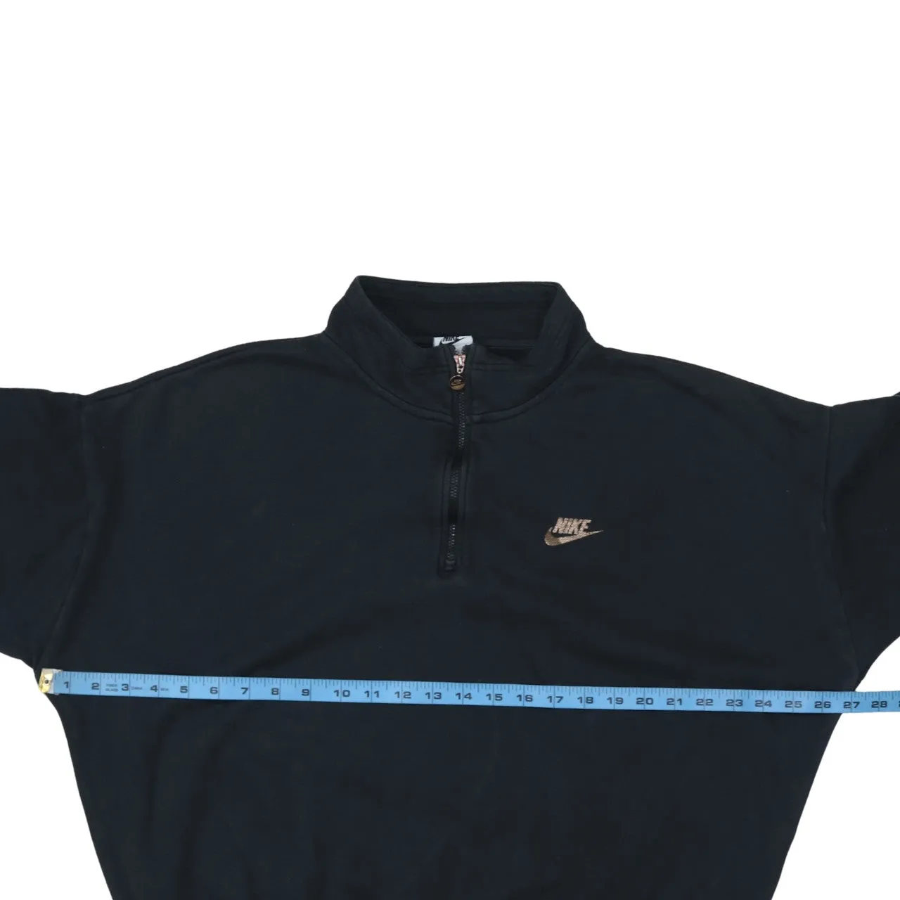 Nike 90's Swoosh Quarter Zip Sweatshirt Medium Black sold by Vintage Club product image thumbnail 5