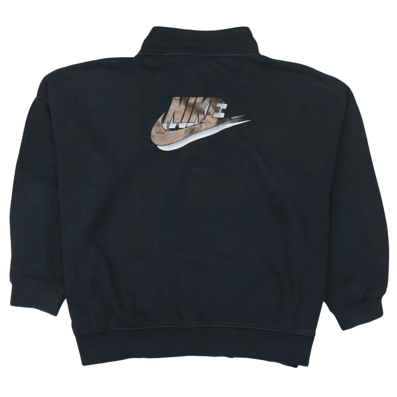Nike 90's Swoosh Quarter Zip Sweatshirt Medium Black sold by Vintage Club product image thumbnail 2
