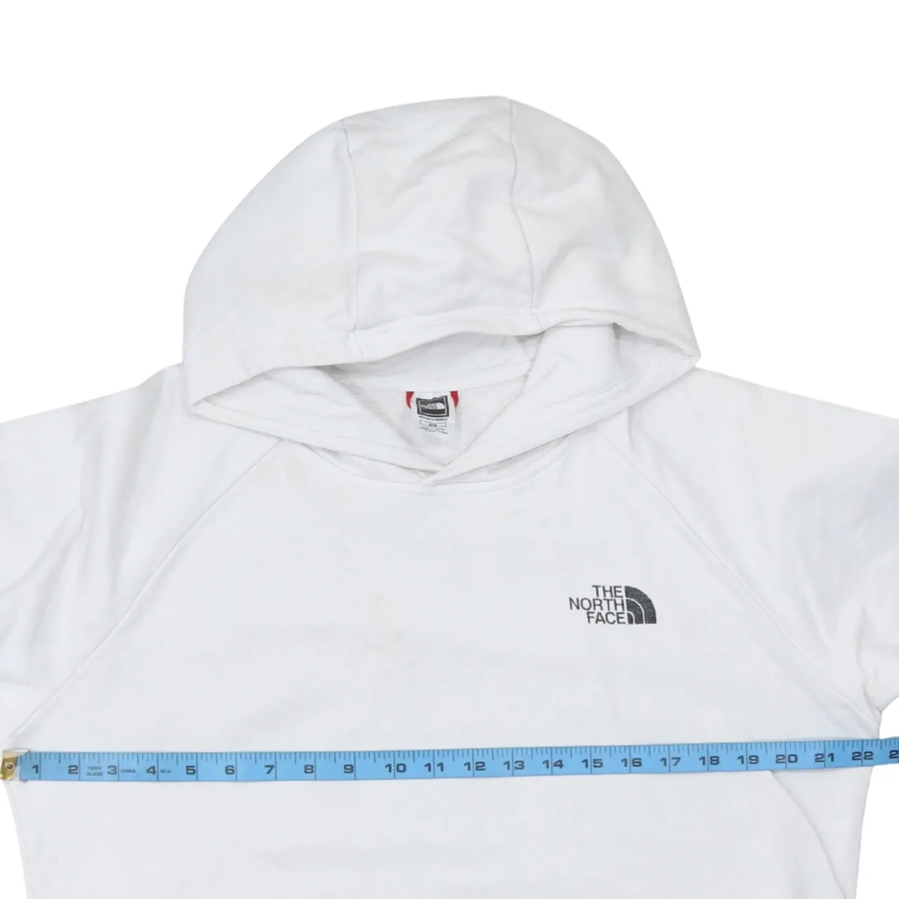 The North Face White Hoodie Men's Medium Printed Logo Front Back Pouch Pocket Pullover Sweatshirt sold by Vintage Club product image thumbnail 5