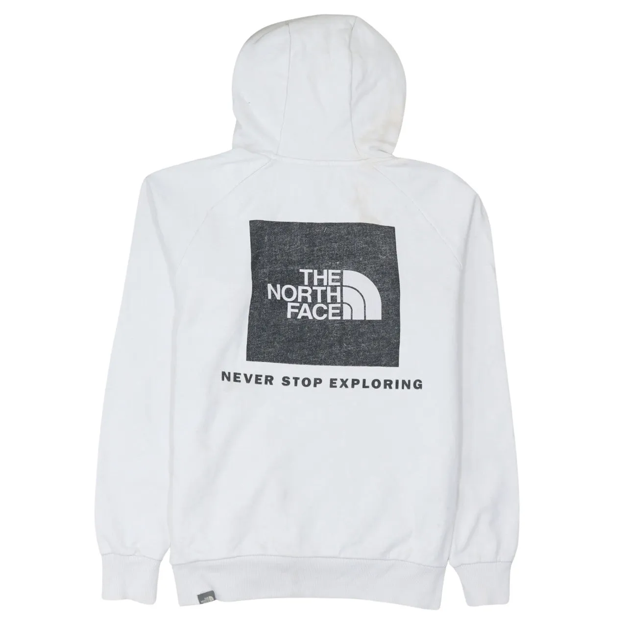 The North Face White Hoodie Men's Medium Printed Logo Front Back Pouch Pocket Pullover Sweatshirt sold by Vintage Club product image thumbnail 2
