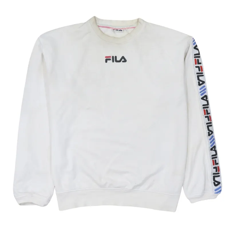 Fila 90's Lightweight Crew Neck Sweatshirt Large White sold by Vintage Club