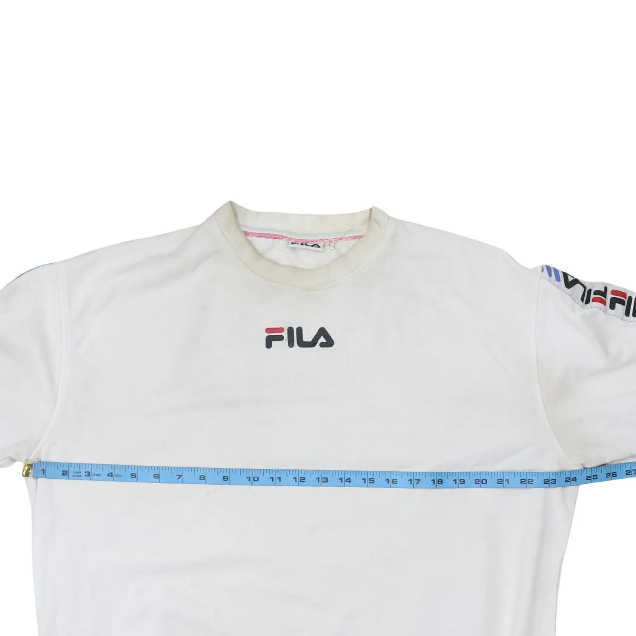 Fila 90's Lightweight Crew Neck Sweatshirt Large White sold by Vintage Club product image thumbnail 5