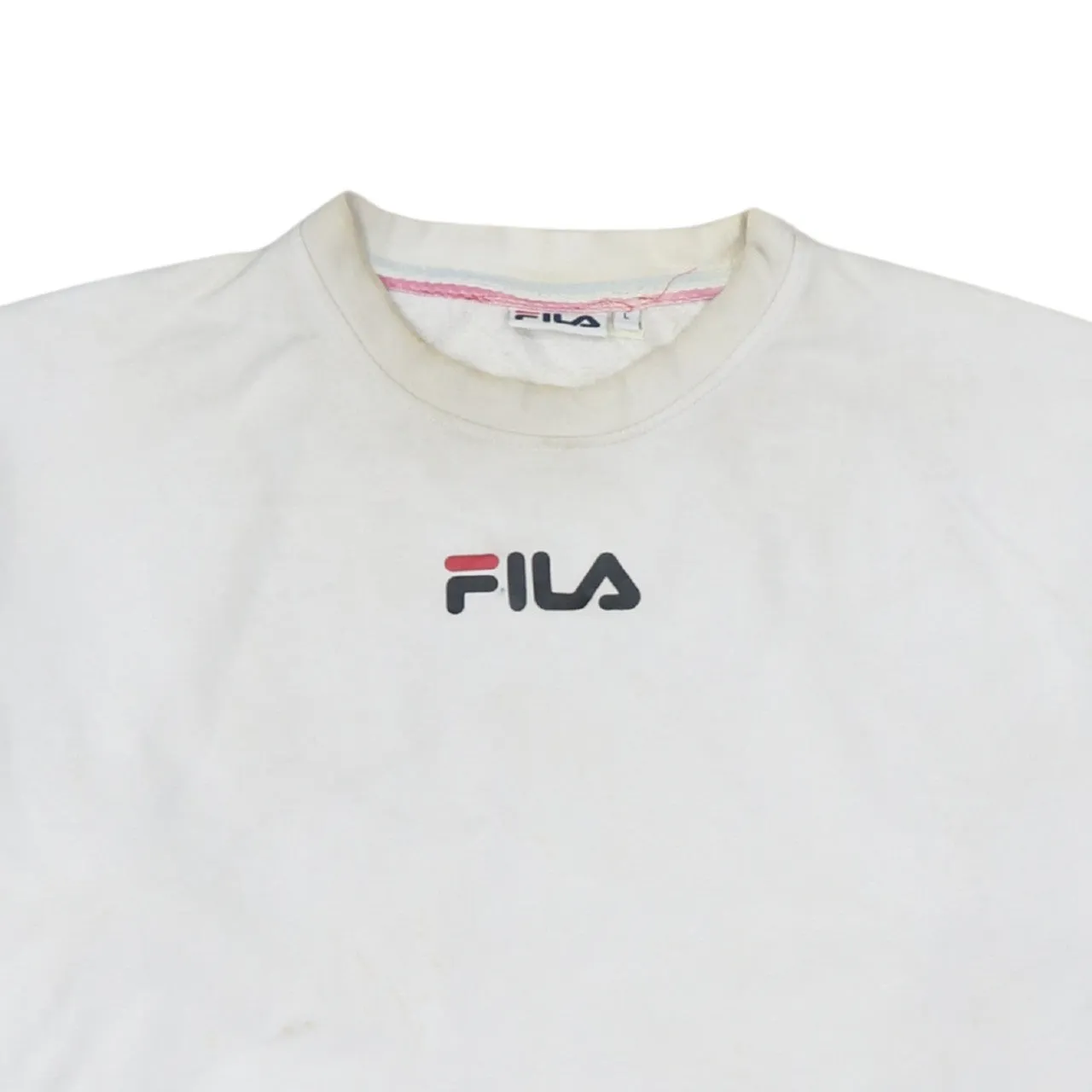 Fila 90's Lightweight Crew Neck Sweatshirt Large White sold by Vintage Club product image thumbnail 3