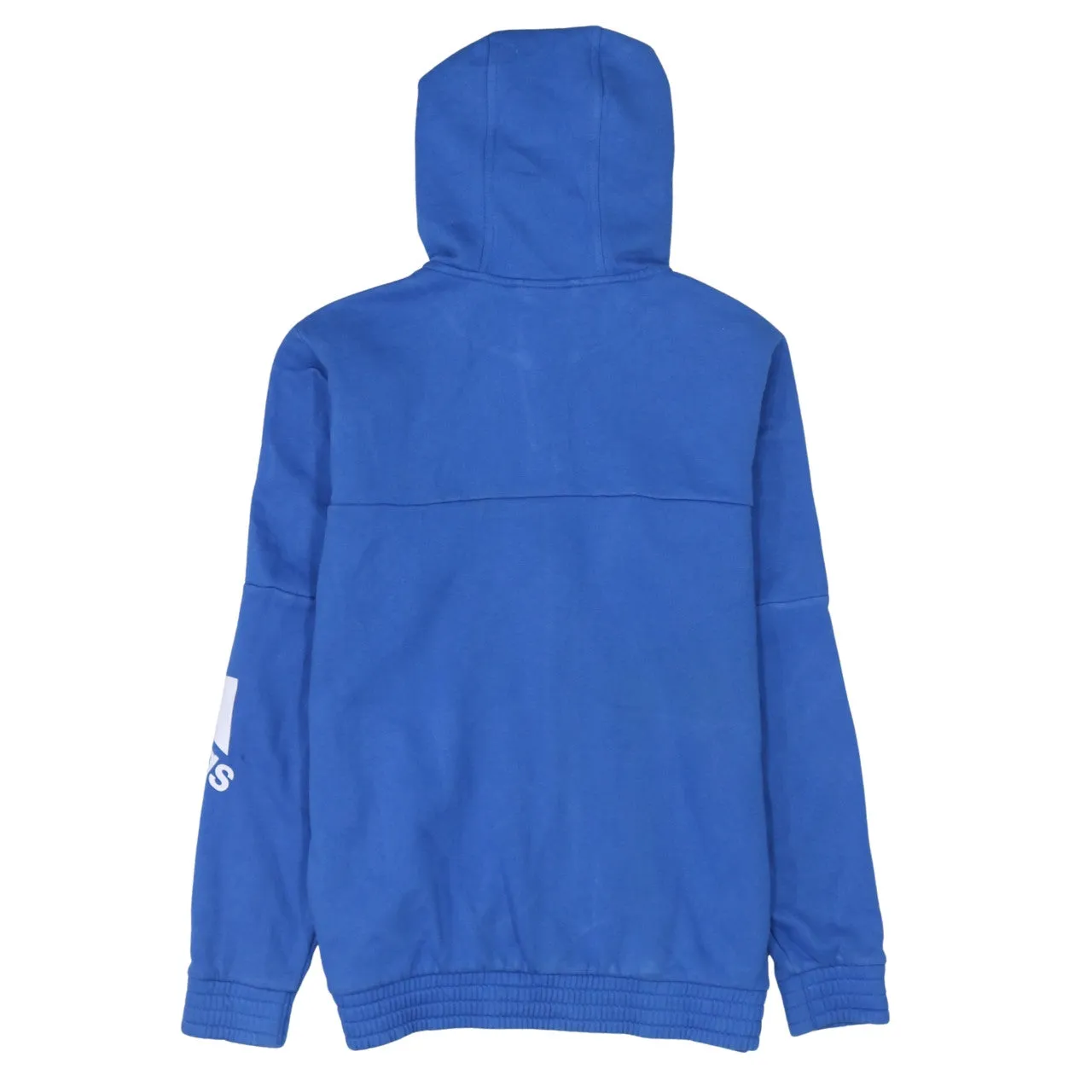 Adidas 90's Striped Sleeve Full Zip Up Hoodie Large Blue sold by Vintage Club product image thumbnail 2