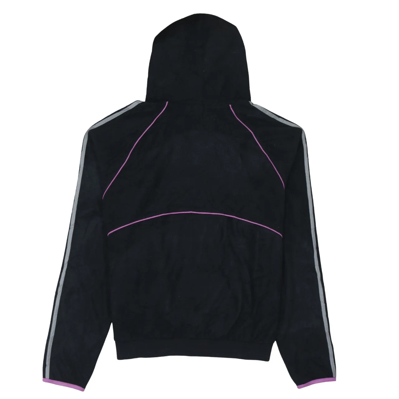 Adidas 90's Striped Sleeve Pullover Hoodie Large Black sold by Vintage Club product image thumbnail 2