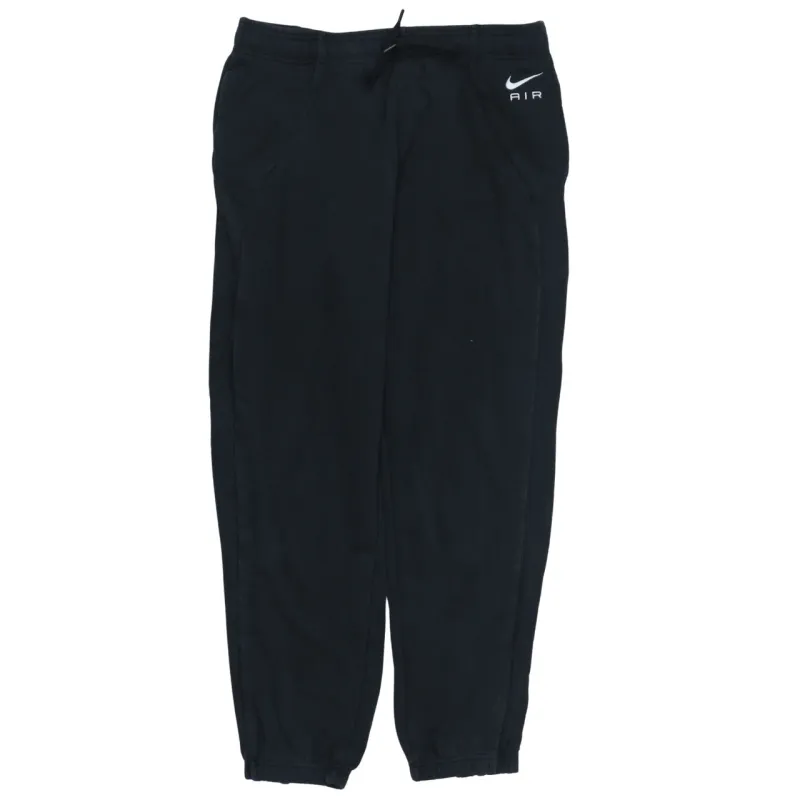 Nike Black Joggers Sweatpants Men's Large Embroidered Air Logo Fleece Elastic Cuff Loungewear sold by Vintage Club