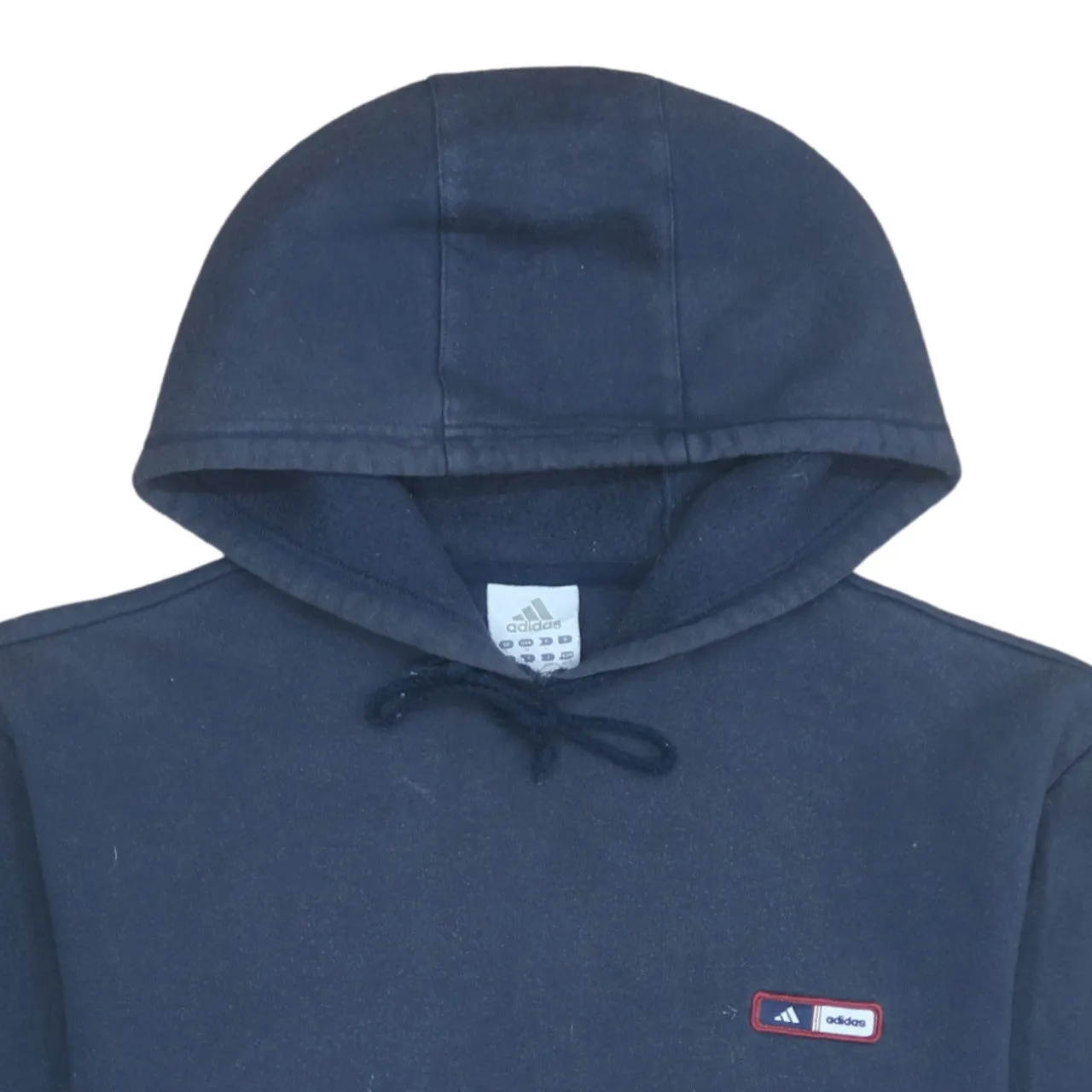 Adidas 90's Loungewear Pullover Hoodie Large Navy Blue sold by Vintage Club product image thumbnail 3