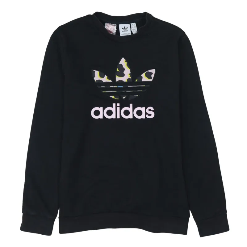 Adidas 90's Spellout Crew Neck Sweatshirt XLarge Black sold by Vintage Club