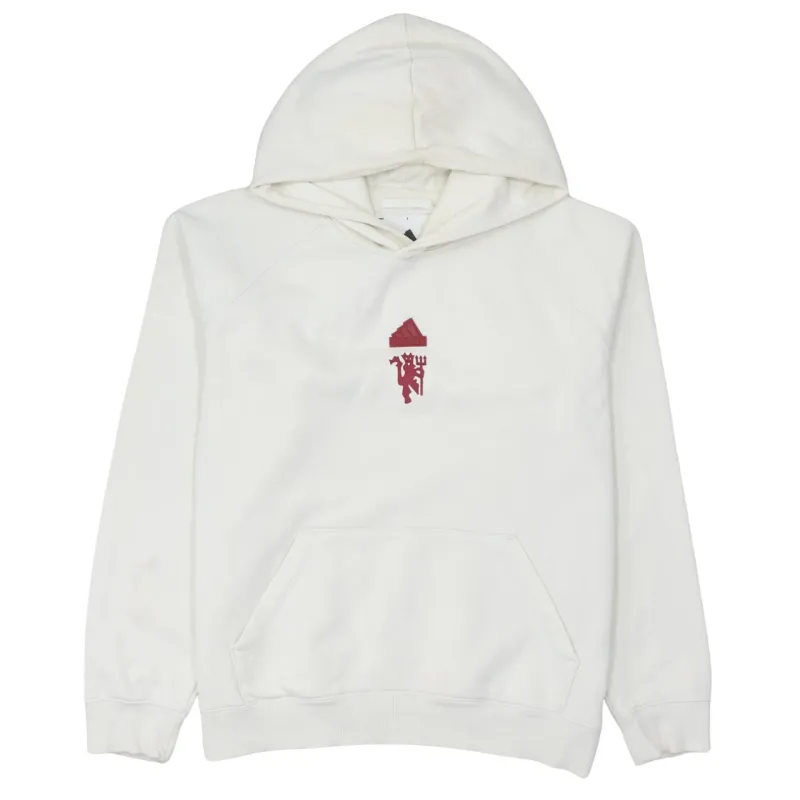 Adidas 90's Drawstring Pockets Pullover Hoodie Medium Beige Cream sold by Vintage Club