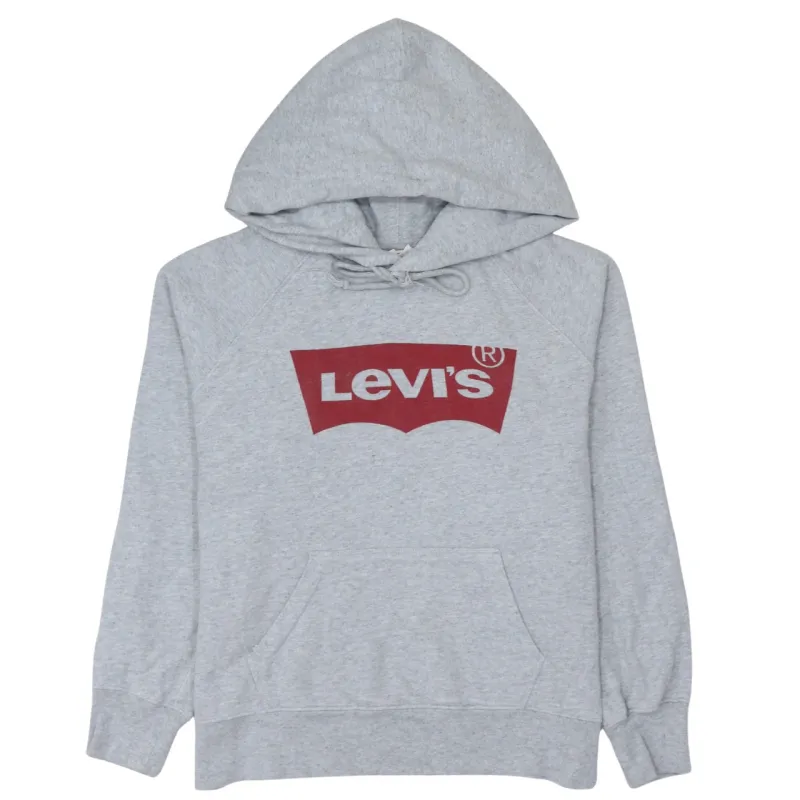 Levi's 90's Spellout Pullover Hoodie Small Grey made by Levi's