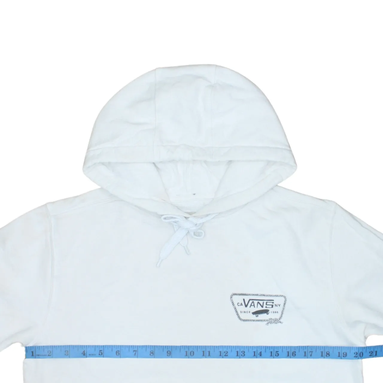 VANS 90's Drawstring Pockets Pullover Hoodie Small White sold by Vintage Club product image thumbnail 5
