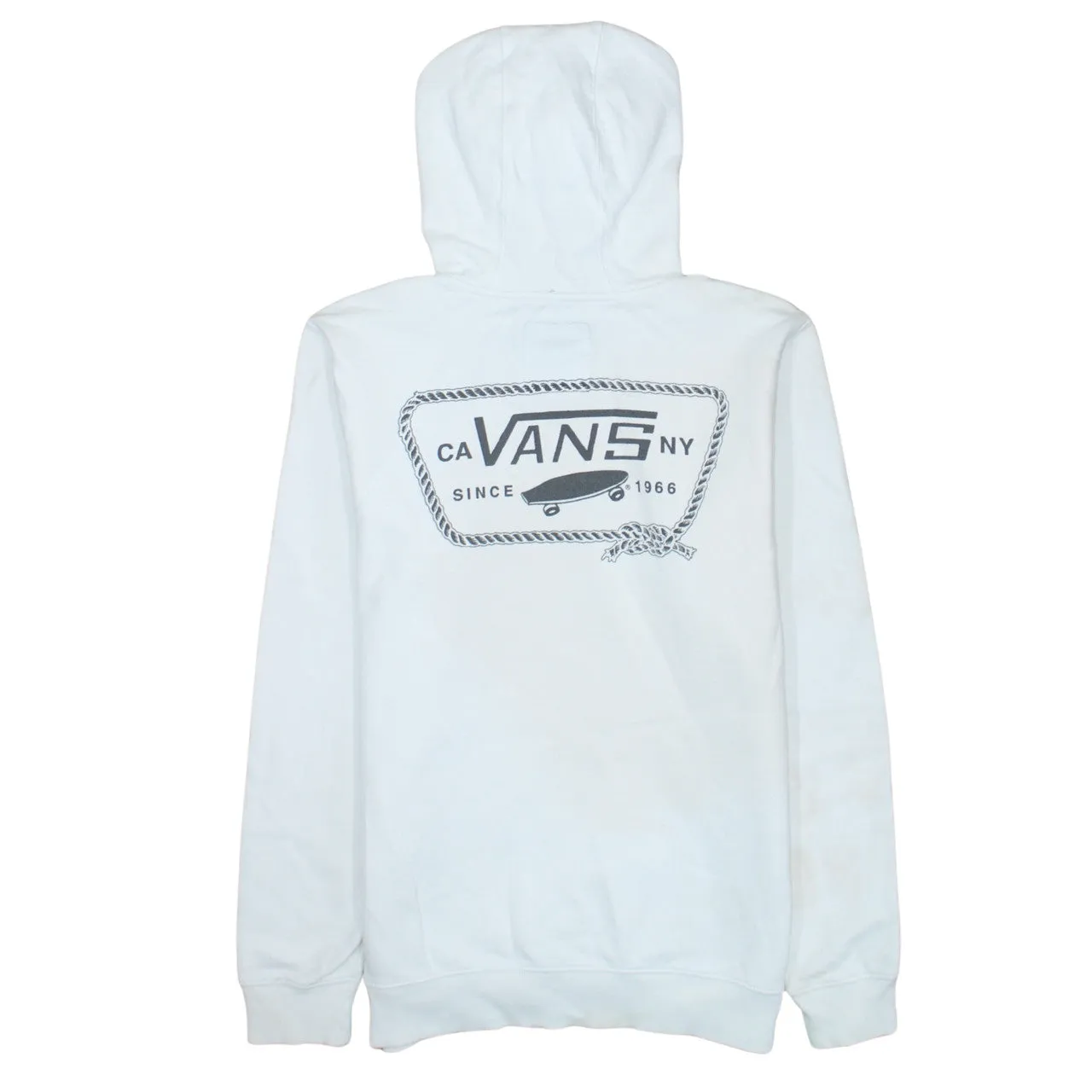 VANS 90's Drawstring Pockets Pullover Hoodie Small White sold by Vintage Club product image thumbnail 2