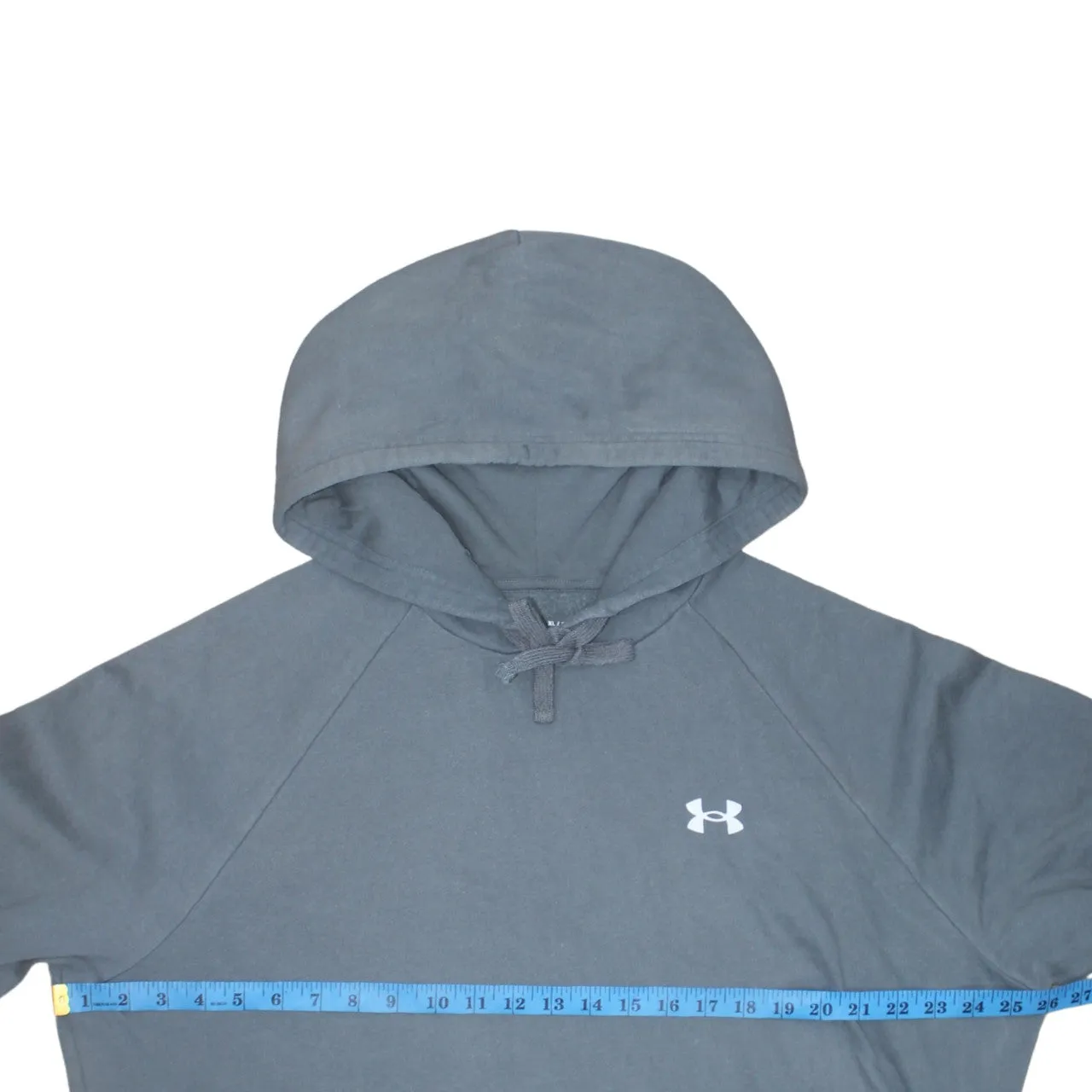 Under Armour 90's Drawstring Pockets Full Zip Up Hoodie Large Grey sold by Vintage Club product image thumbnail 5