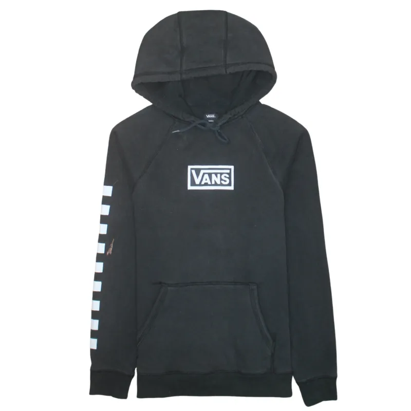 VANS 90's Spellout Pullover Hoodie Small Black sold by Vintage Club