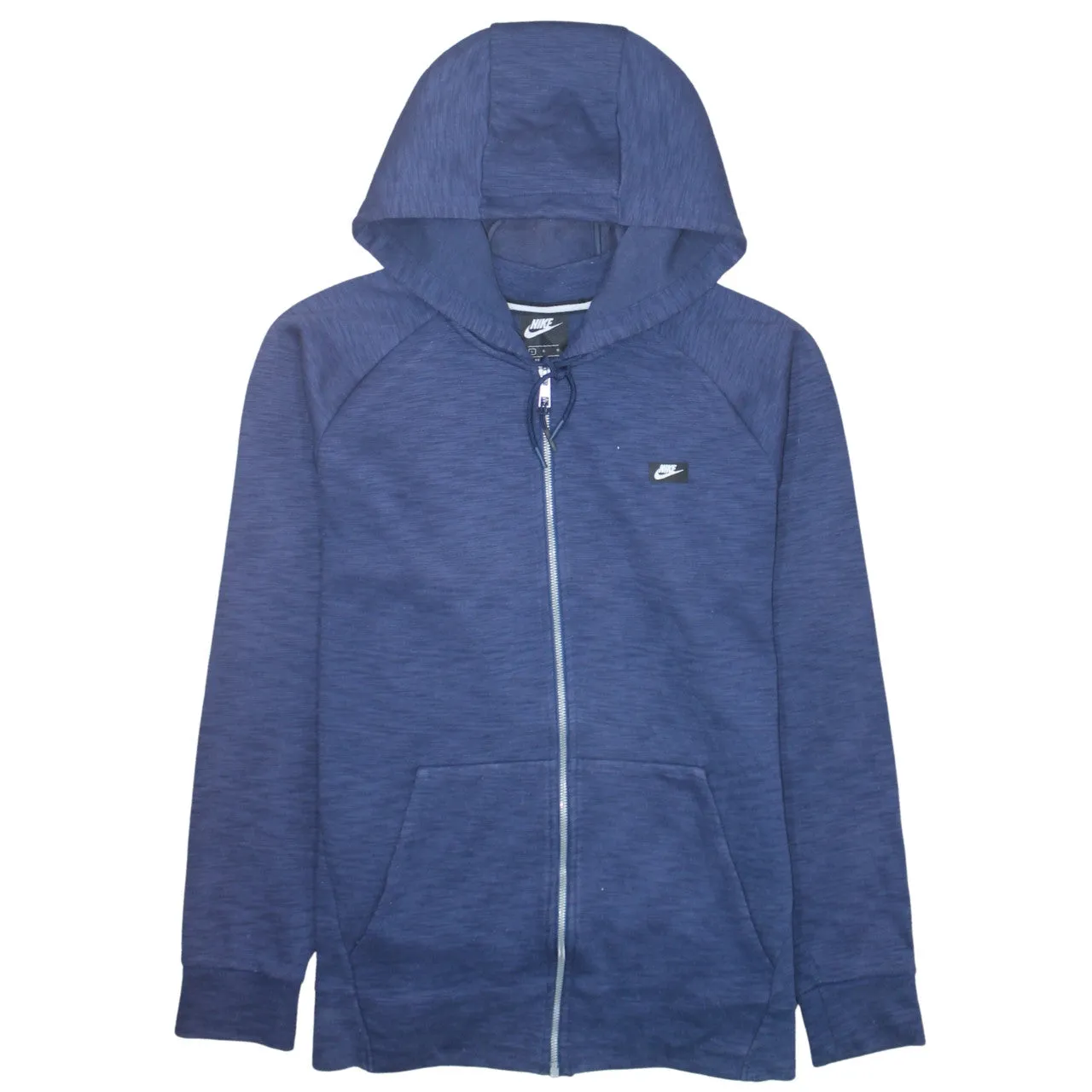 Nike 90's Swoosh Full Zip Up Hoodie Large Navy Blue sold by Vintage Club