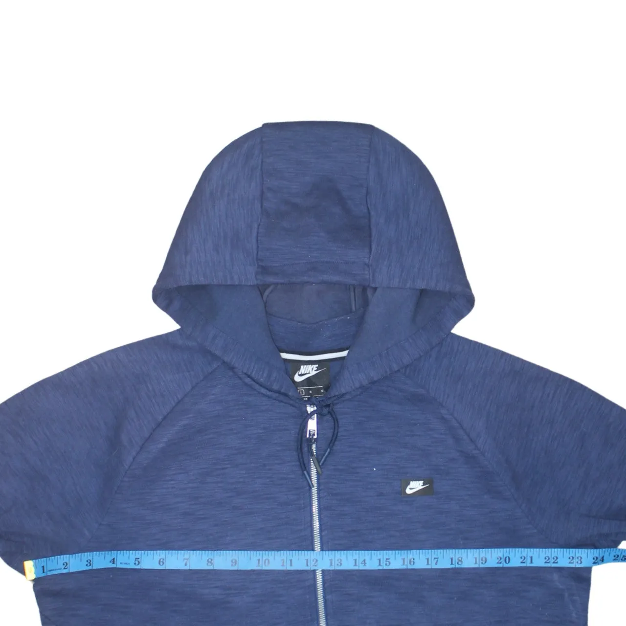 Nike 90's Swoosh Full Zip Up Hoodie Large Navy Blue sold by Vintage Club product image thumbnail 5