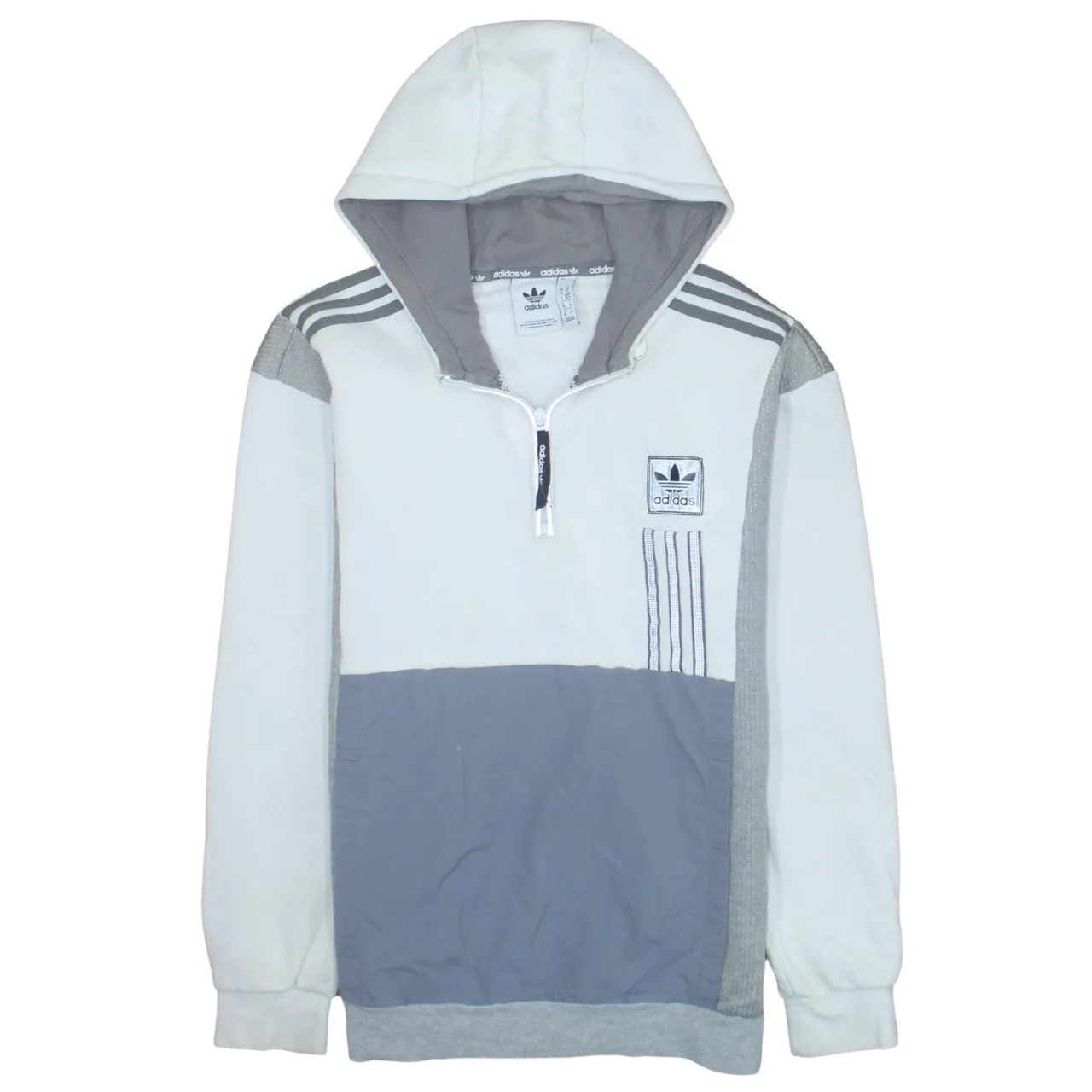 Adidas 90's Lightweight Quarter Zip Hoodie Medium Grey sold by Vintage Club