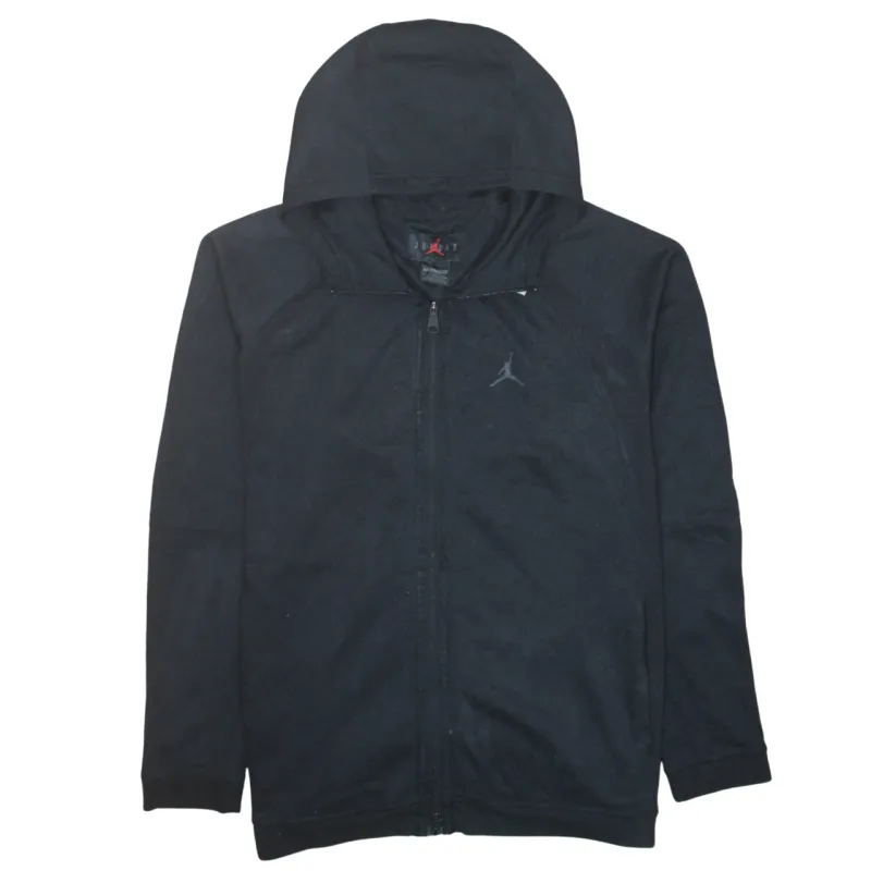 Jordan Black Full Zip Hoodie Men's XXLarge Embroidered Jumpman Logo Dri Fit Training Top sold by Vintage Club