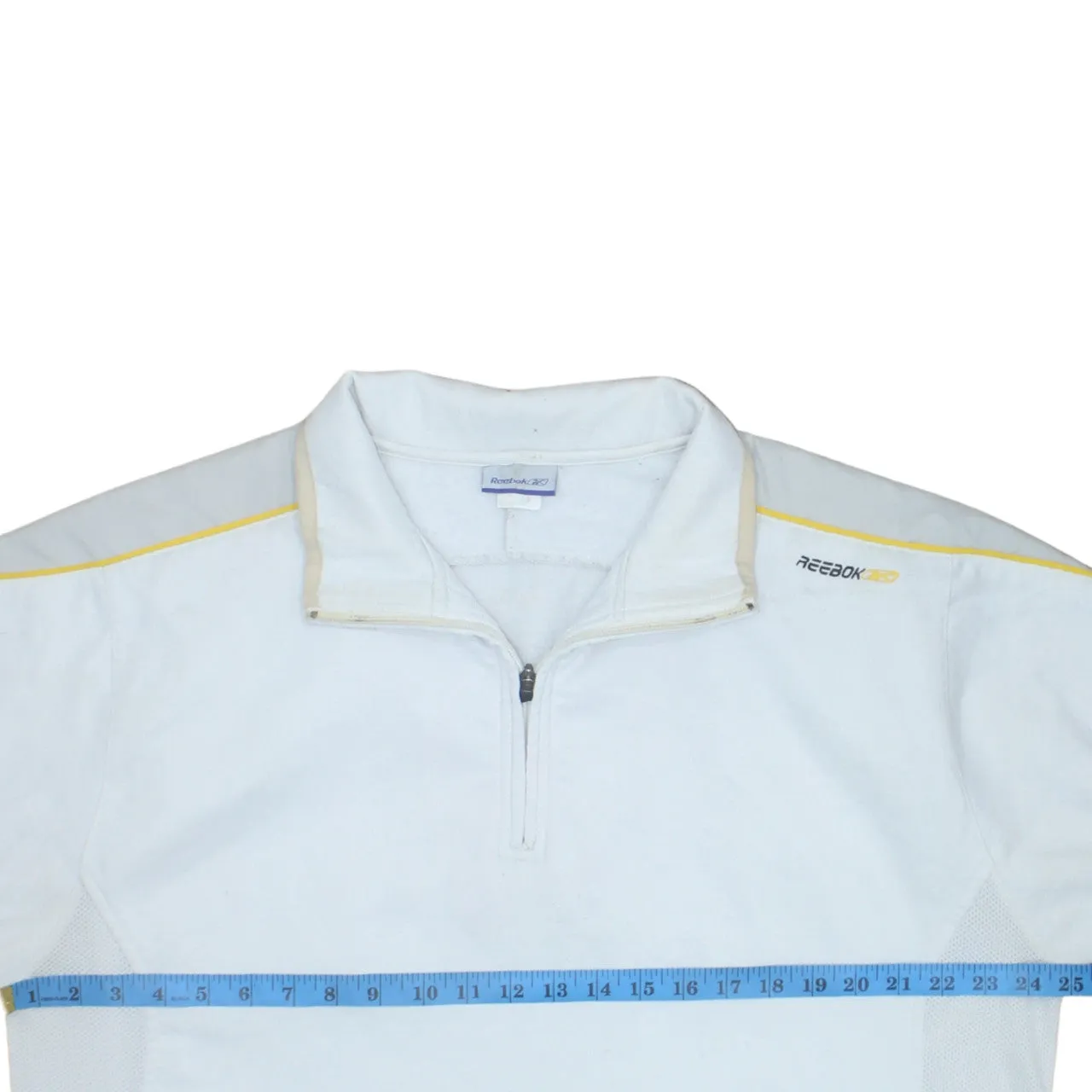 Reebok 90's Plain Quarter Zip Sweatshirt XLarge White sold by Vintage Club product image thumbnail 5