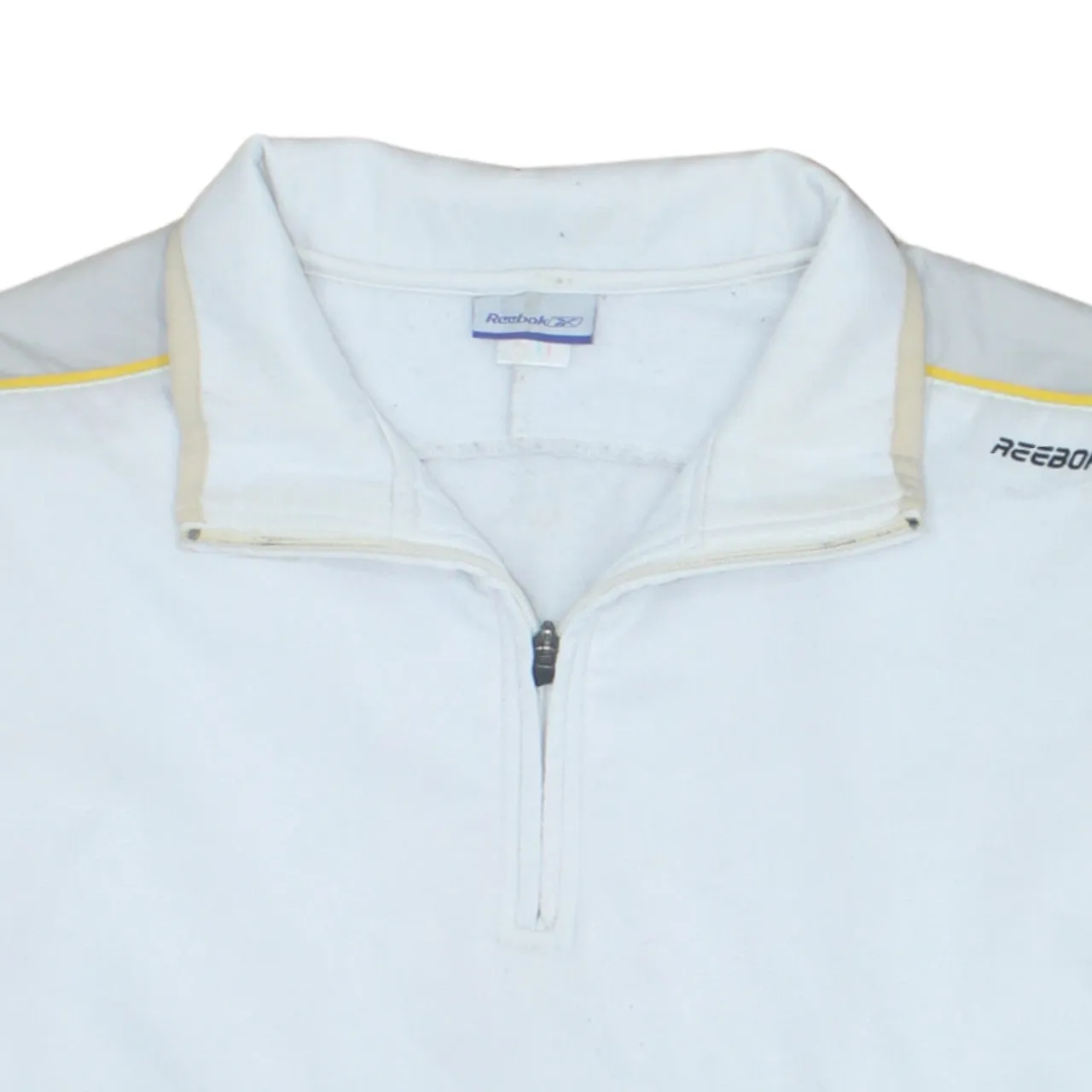 Reebok 90's Plain Quarter Zip Sweatshirt XLarge White sold by Vintage Club product image thumbnail 3
