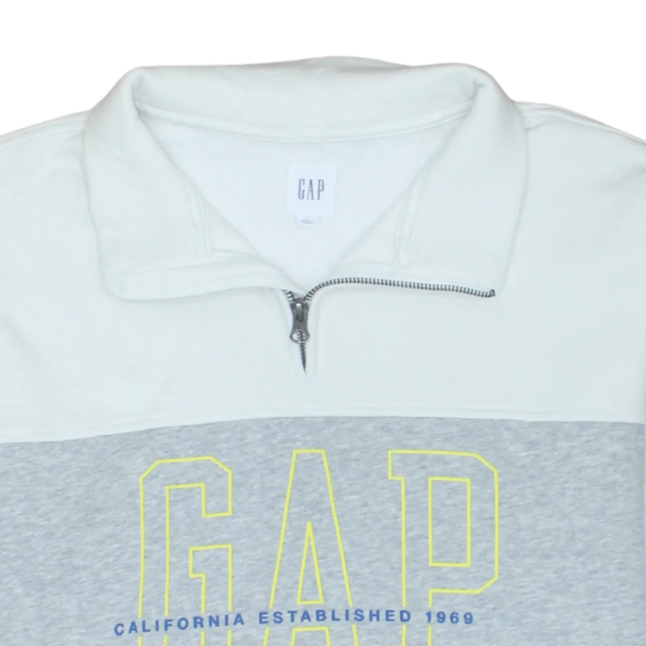 Gap 90's Spellout Quarter Zip Sweatshirt Large White sold by Vintage Club product image thumbnail 3