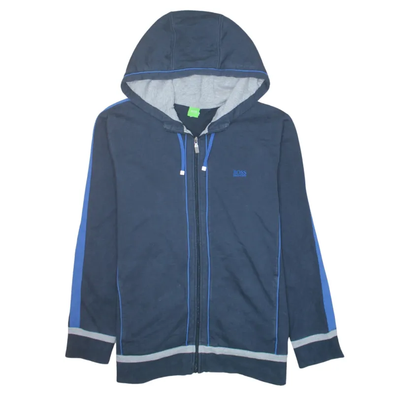 HUGO BOSS 90's Lightweight Full Zip Up Hoodie XXXLarge (3XL) Navy Blue sold by Vintage Club