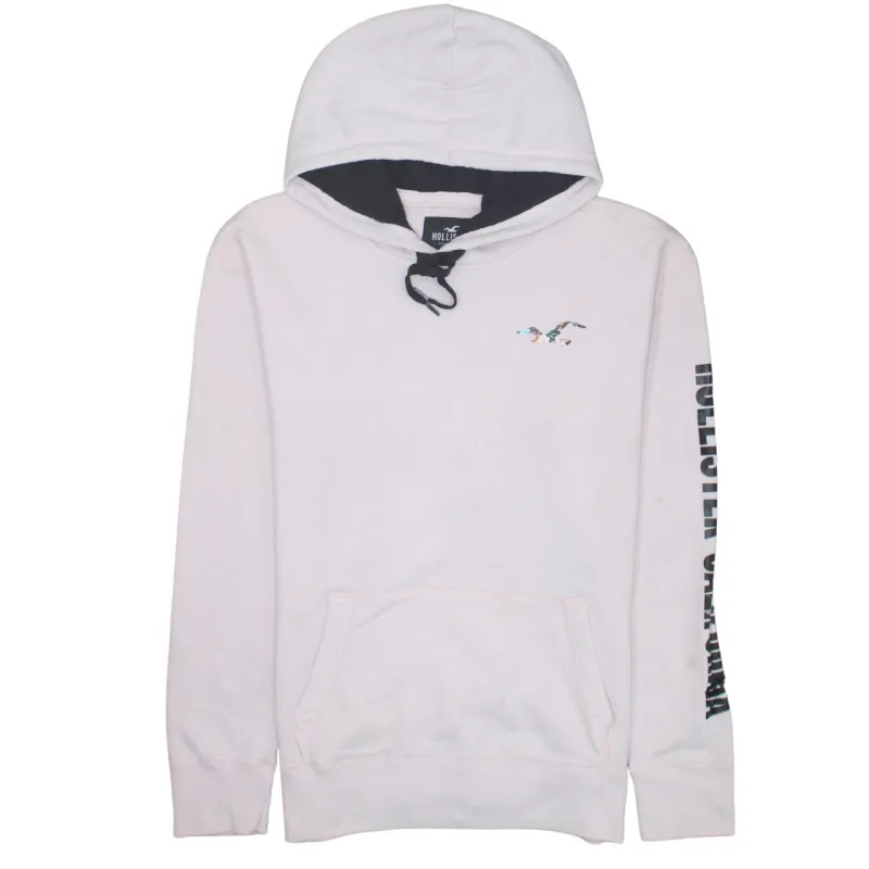 Hollister 90's Drawstring Pockets Pullover Hoodie Medium Pink sold by Vintage Club