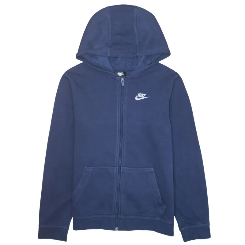 Nike 90's Swoosh Full Zip Up Hoodie XLarge Blue sold by Vintage Club