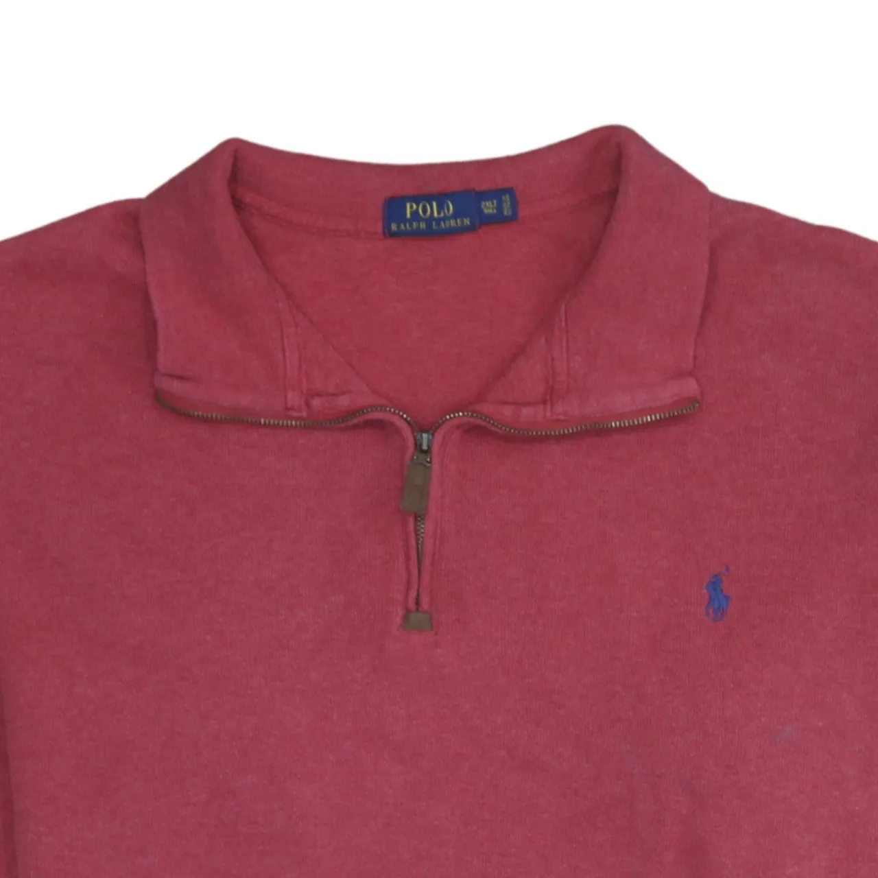 Polo Ralph Lauren 90's Lightweight Quarter Zip Sweatshirt XXLarge (2XL) Red sold by Vintage Club product image thumbnail 3