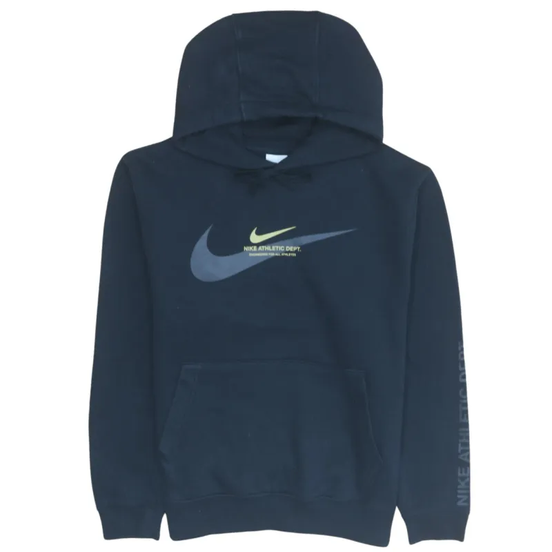 Nike 90's Center Middle Swoosh Pullover Hoodie Small Black sold by Vintage Club