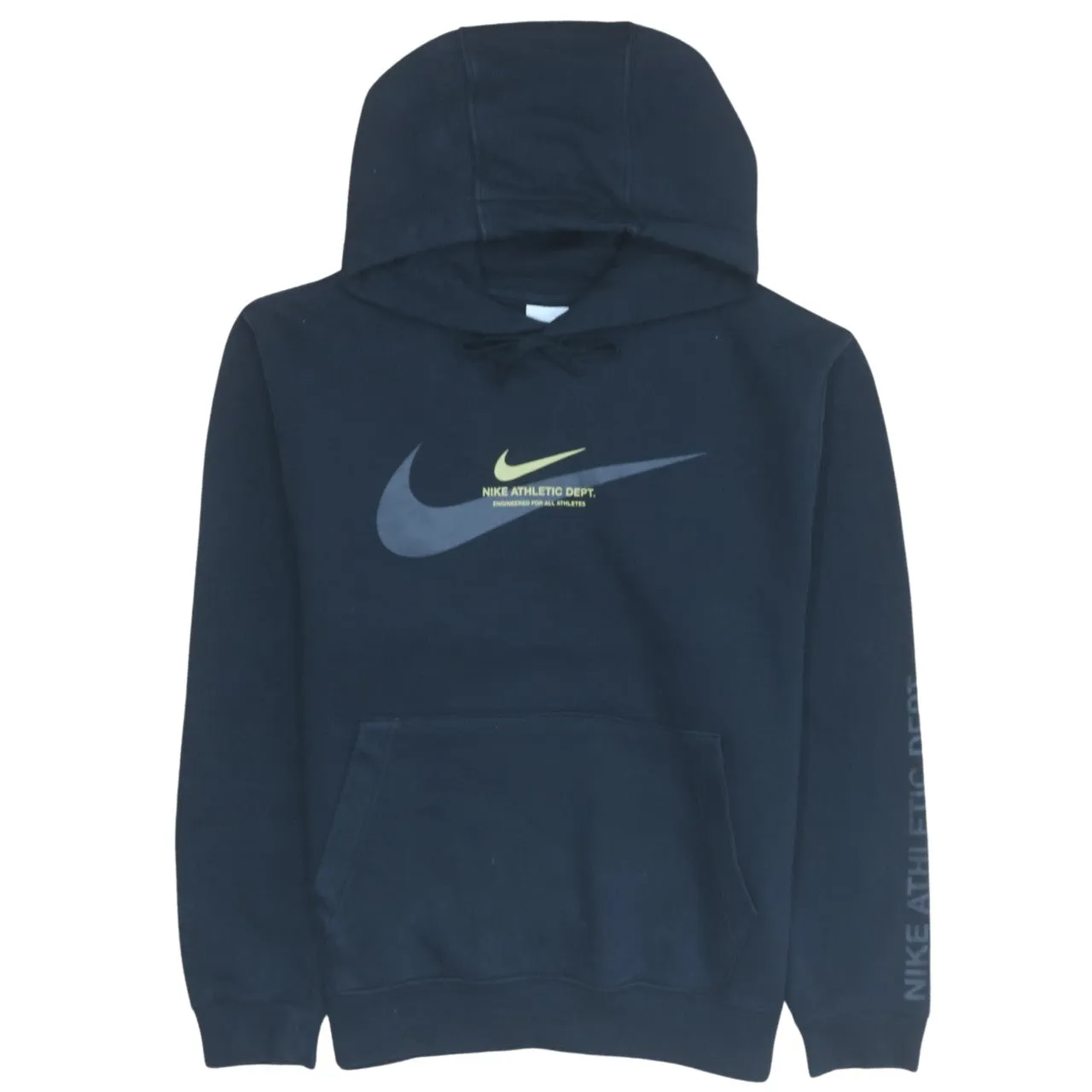 Nike 90's Center Middle Swoosh Pullover Hoodie Small Black sold by Vintage Club