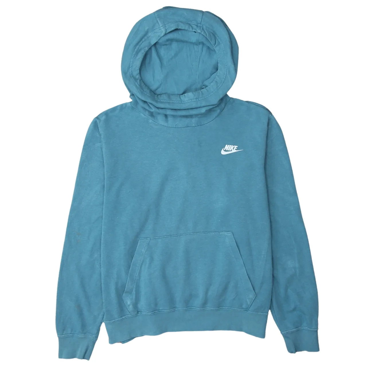 Nike 90's Swoosh Pullover Hoodie Large Blue sold by Vintage Club