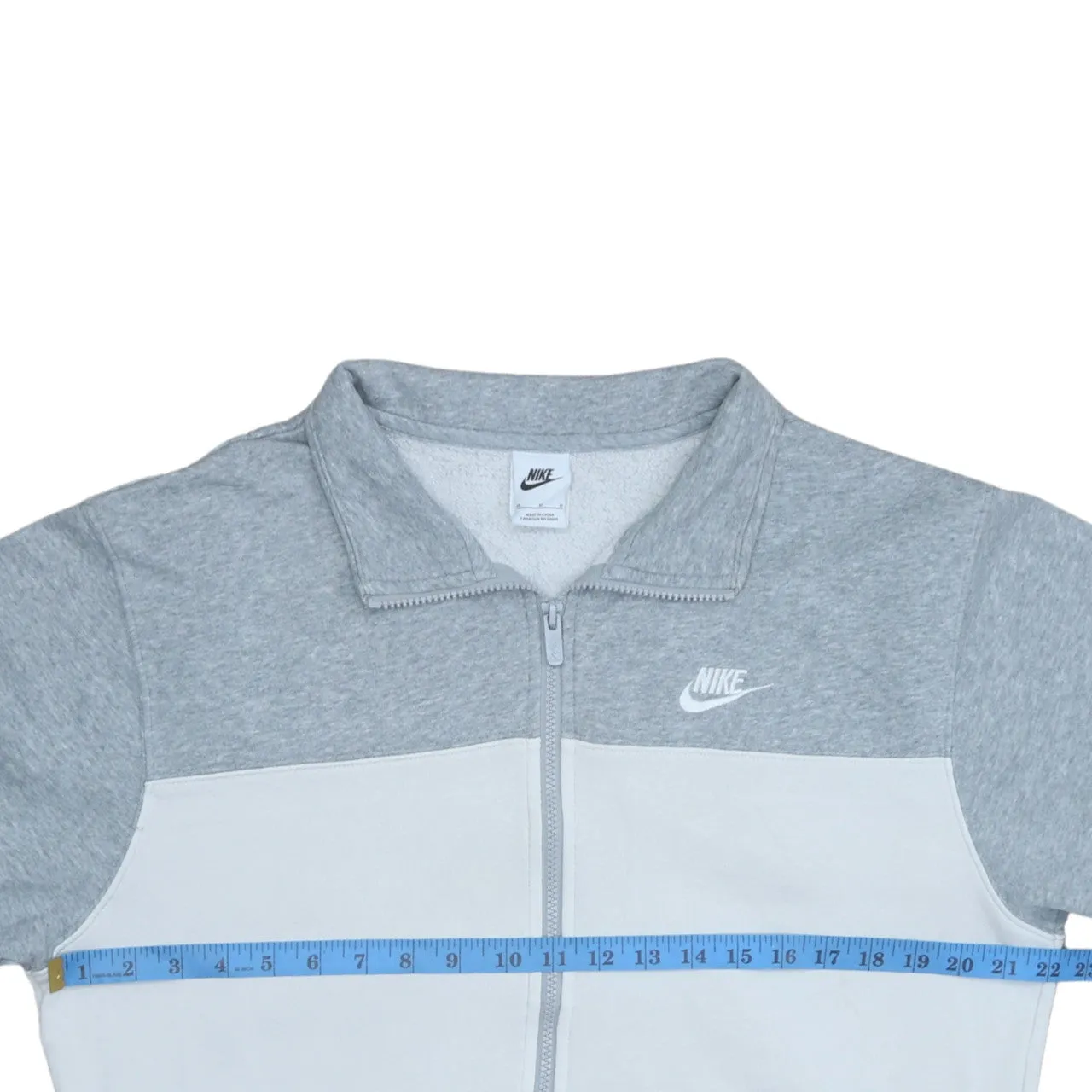 Nike 90's Swoosh Full Zip Up Sweatshirt Medium Grey sold by Vintage Club product image thumbnail 5