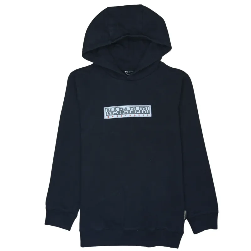 Napapijri 90's Spellout Pullover Hoodie XSmall  Black made by Napapijri