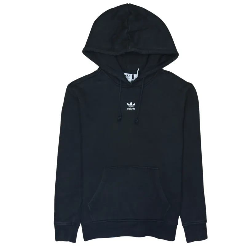 Adidas 90's Drawstring Pockets Pullover Hoodie XSmall  Black sold by Vintage Club