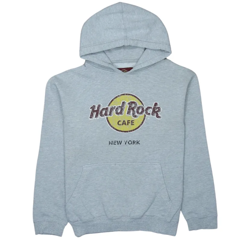 Hard Rock Cafe 90's Spellout Pullover Hoodie Large Grey sold by Vintage Club