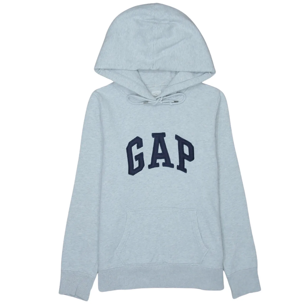 Gap Light Grey Hoodie Women’s Large Embroidered Logo Front Pocket Pullover Sweatshirt sold by Vintage Club