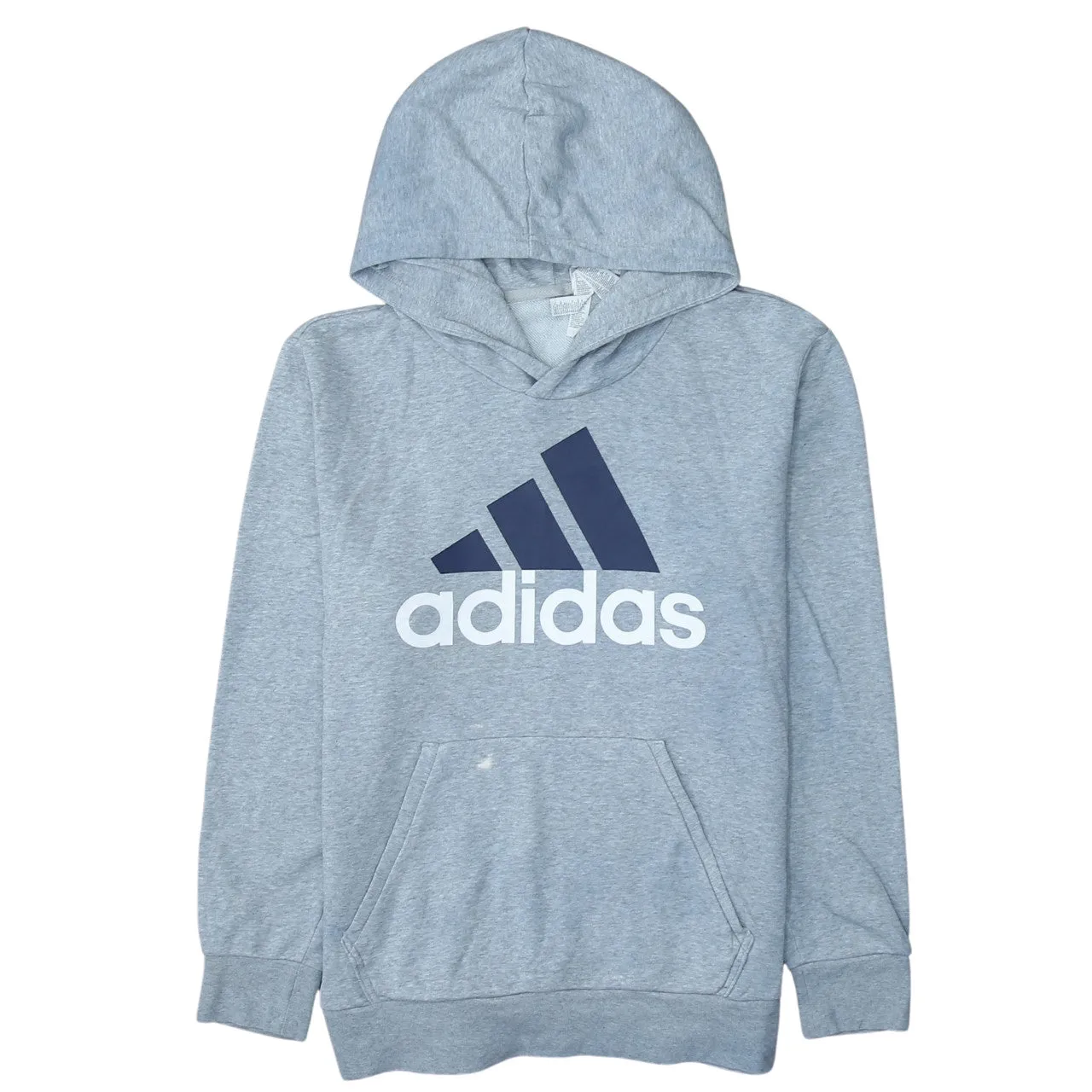 Adidas 90's Spellout Pullover Hoodie Large Grey sold by Vintage Club