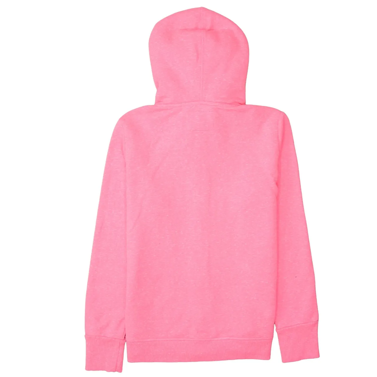 Superdry Bright Pink Zip Hoodie Women’s Large Embroidered Chest Logo Split Pockets Fleece Top sold by Vintage Club product image thumbnail 2